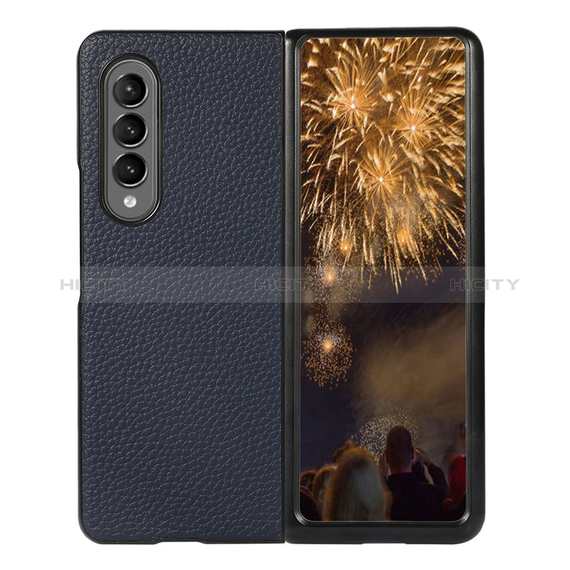 Coque Luxe Cuir et Plastique Housse Etui Mat R03 pour Samsung Galaxy Z Fold3 5G Plus