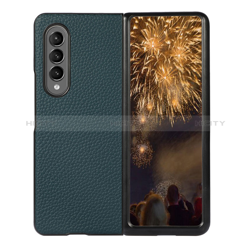 Coque Luxe Cuir et Plastique Housse Etui Mat R03 pour Samsung Galaxy Z Fold3 5G Plus