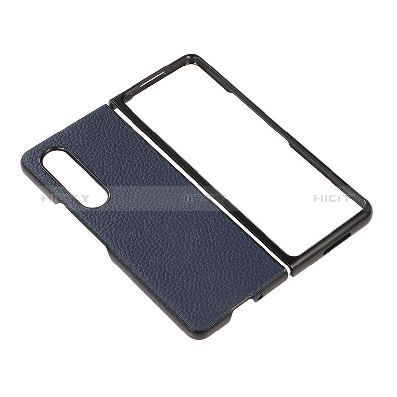 Coque Luxe Cuir et Plastique Housse Etui Mat R03 pour Samsung Galaxy Z Fold3 5G Plus