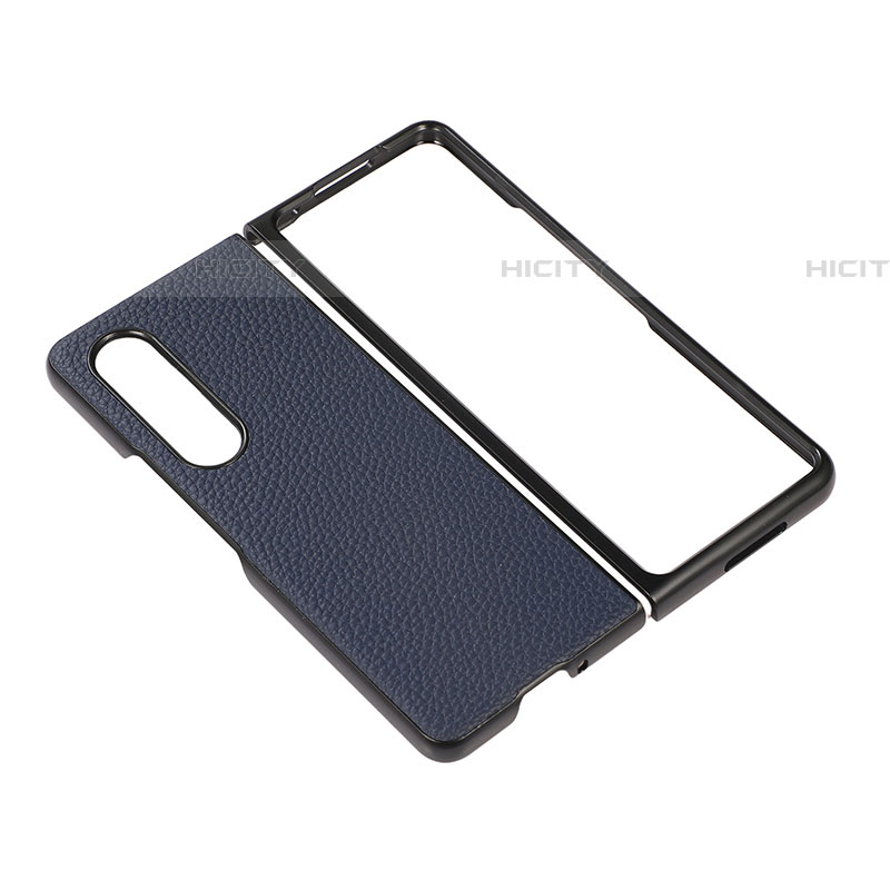 Coque Luxe Cuir et Plastique Housse Etui Mat R03 pour Samsung Galaxy Z Fold4 5G Plus