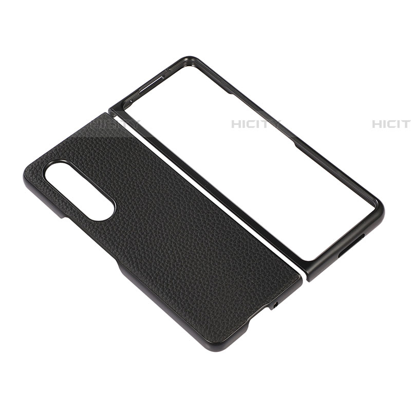 Coque Luxe Cuir et Plastique Housse Etui Mat R03 pour Samsung Galaxy Z Fold4 5G Plus