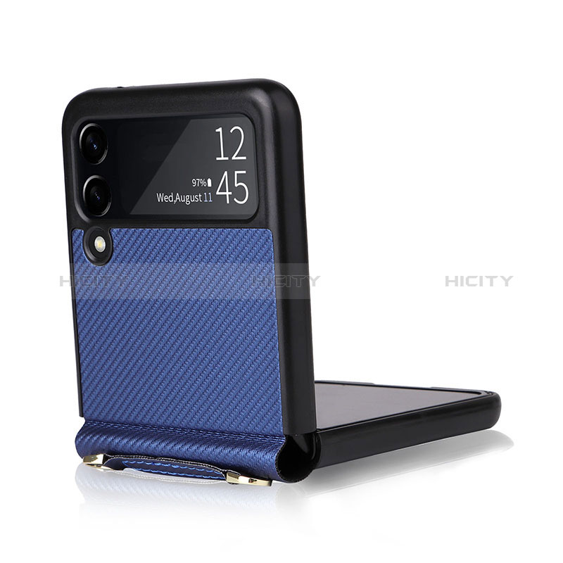 Coque Luxe Cuir et Plastique Housse Etui Mat R04 pour Samsung Galaxy Z Flip3 5G Plus