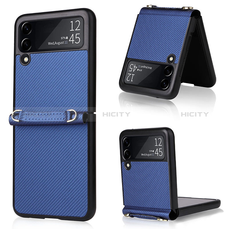 Coque Luxe Cuir et Plastique Housse Etui Mat R04 pour Samsung Galaxy Z Flip3 5G Plus