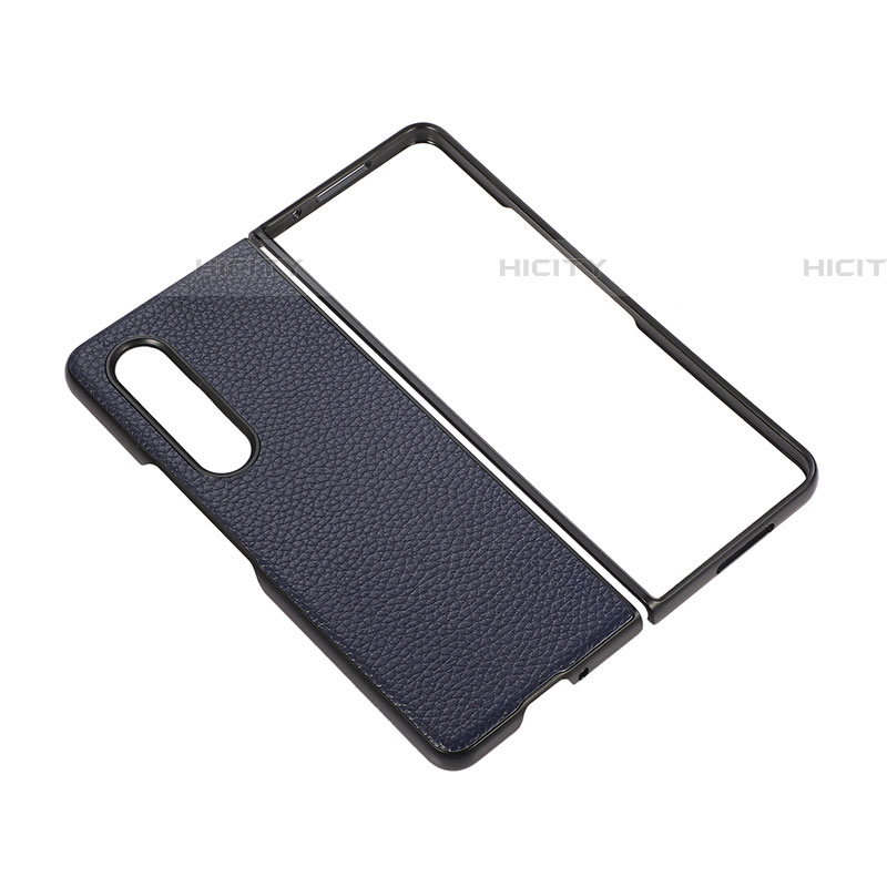 Coque Luxe Cuir et Plastique Housse Etui Mat R05 pour Samsung Galaxy Z Fold4 5G Plus