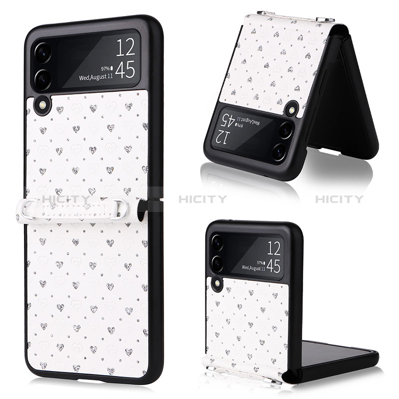 Coque Luxe Cuir et Plastique Housse Etui Mat R07 pour Samsung Galaxy Z Flip3 5G Plus