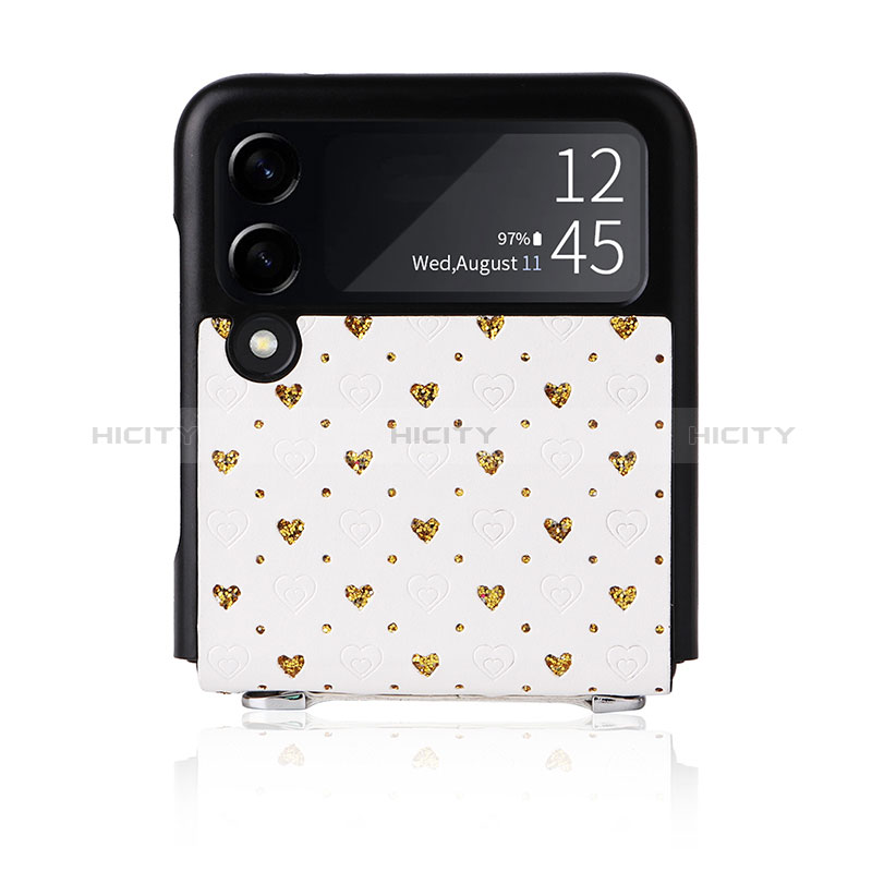 Coque Luxe Cuir et Plastique Housse Etui Mat R07 pour Samsung Galaxy Z Flip3 5G Plus