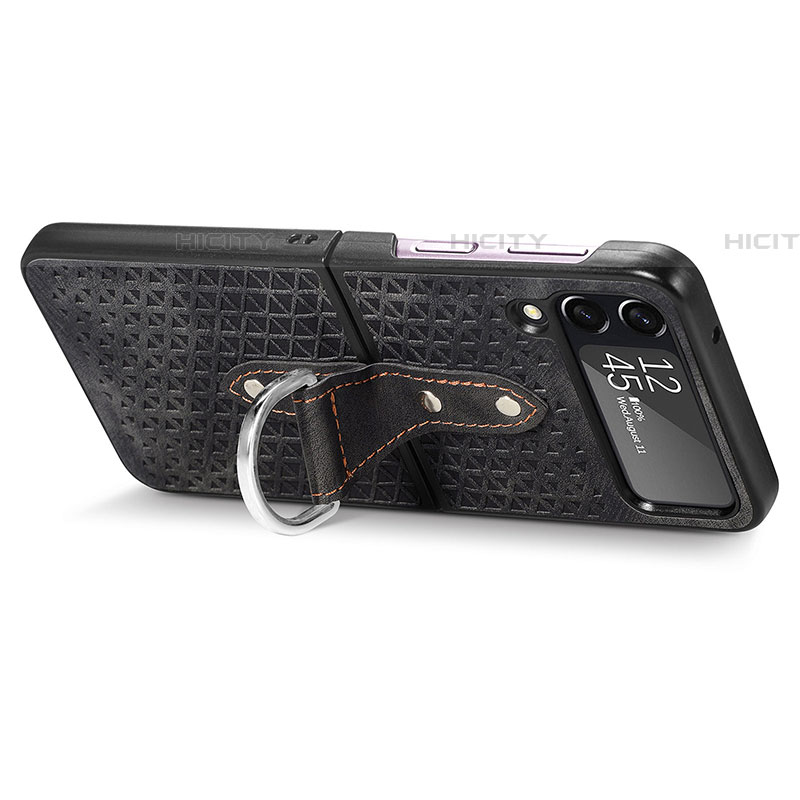 Coque Luxe Cuir et Plastique Housse Etui Mat R07 pour Samsung Galaxy Z Flip4 5G Plus