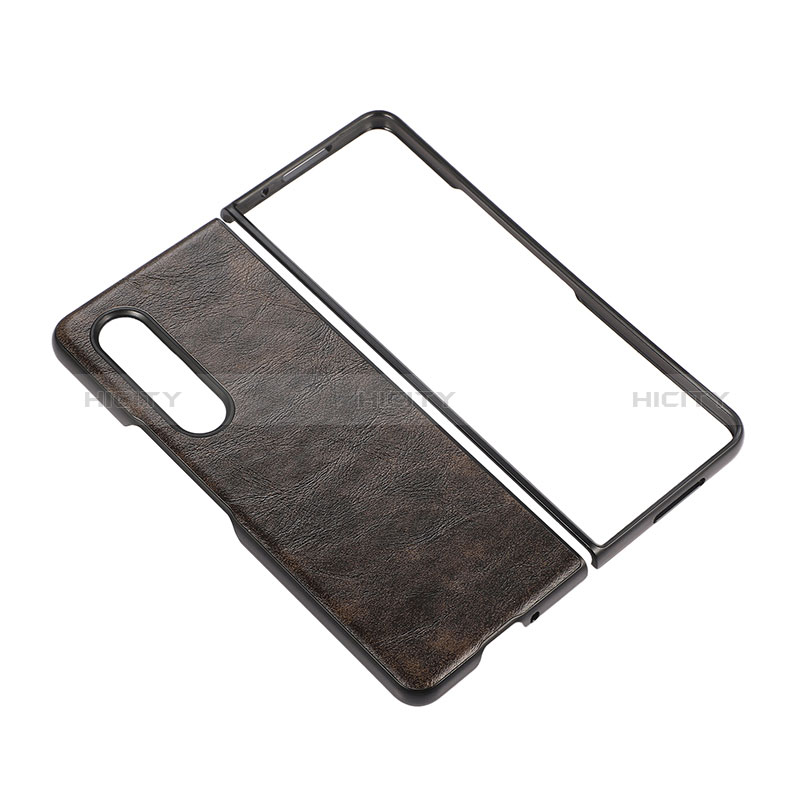 Coque Luxe Cuir et Plastique Housse Etui Mat R07 pour Samsung Galaxy Z Fold3 5G Plus