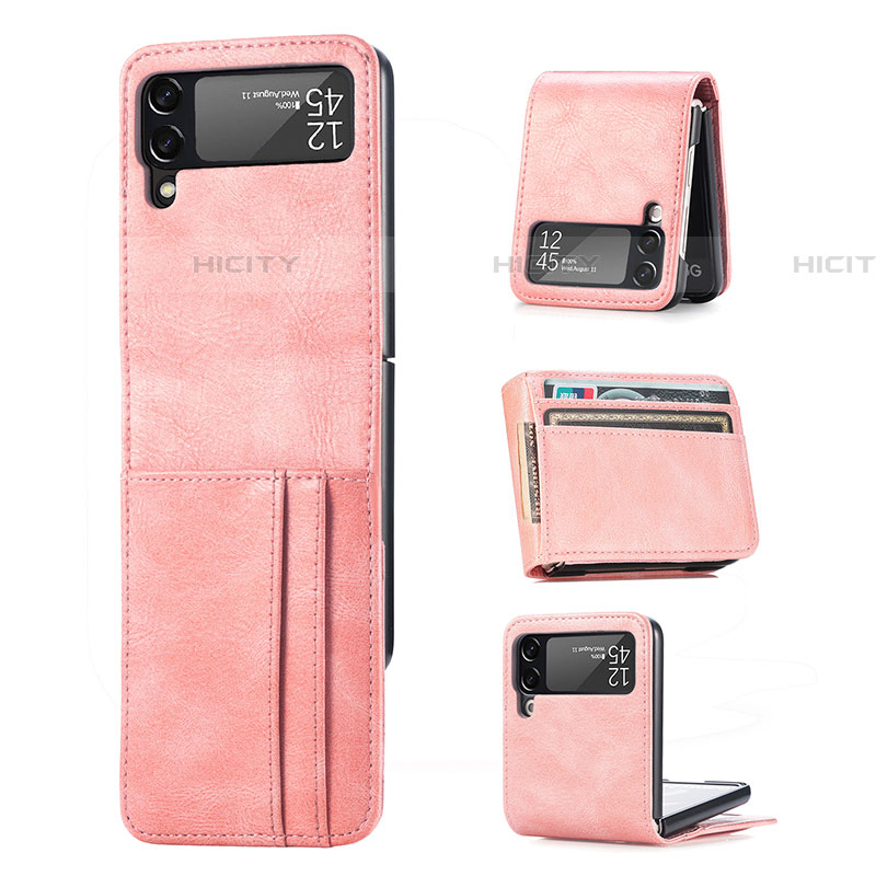 Coque Luxe Cuir et Plastique Housse Etui Mat R09 pour Samsung Galaxy Z Flip4 5G Plus