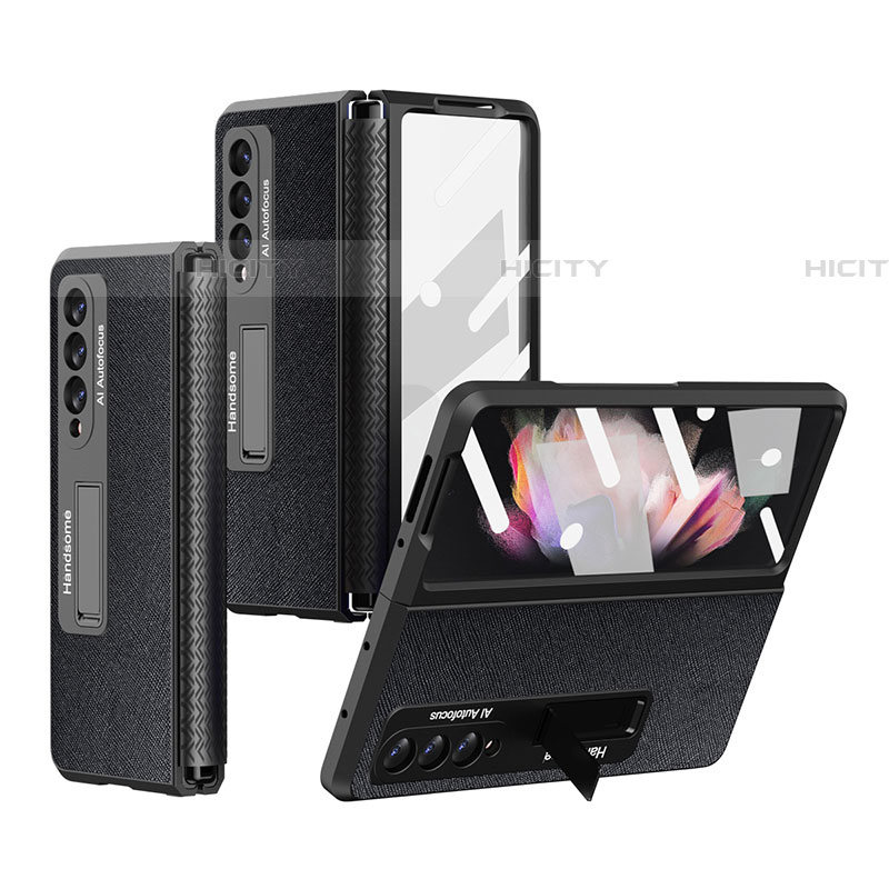 Coque Luxe Cuir et Plastique Housse Etui Mat R09 pour Samsung Galaxy Z Fold4 5G Plus