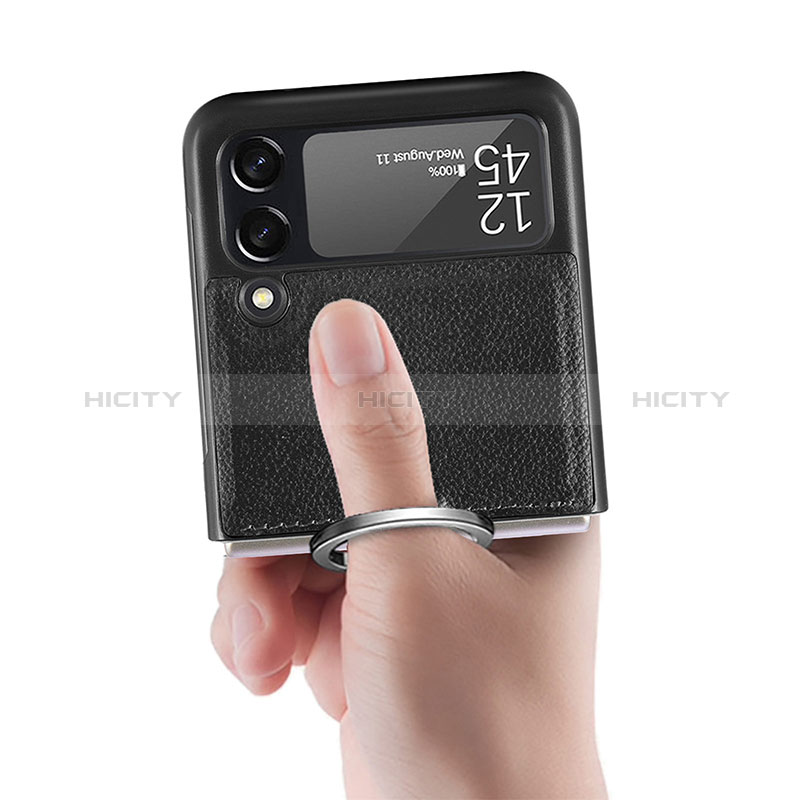 Coque Luxe Cuir et Plastique Housse Etui Mat S01 pour Samsung Galaxy Z Flip3 5G Plus