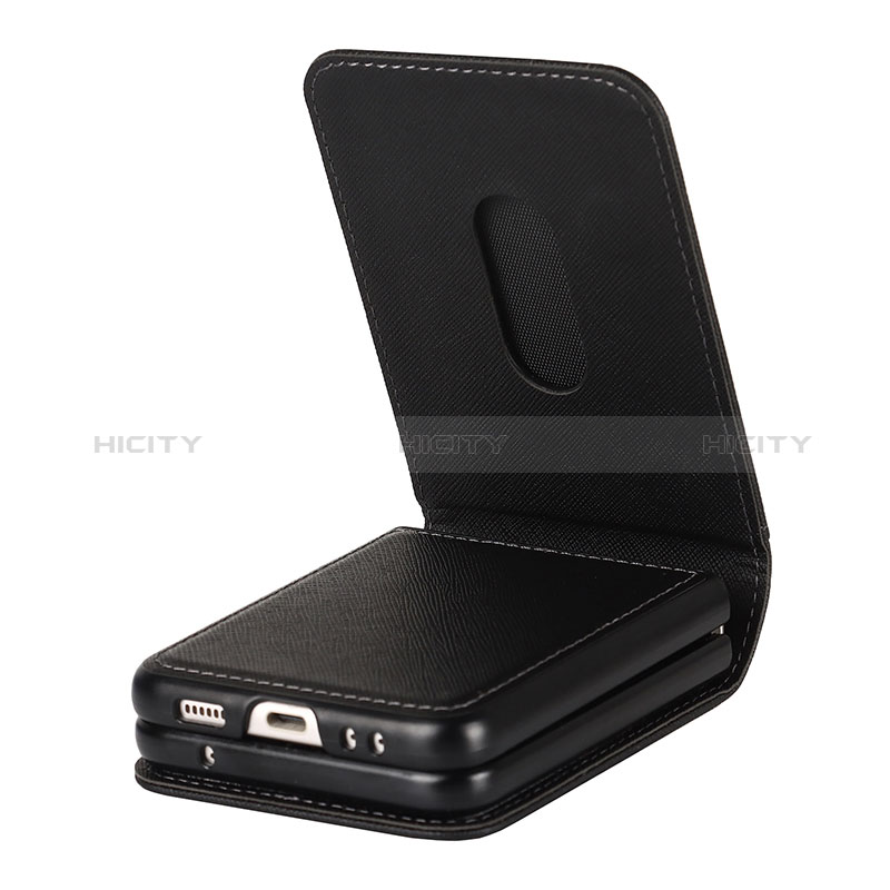 Coque Luxe Cuir et Plastique Housse Etui Mat S02 pour Samsung Galaxy Z Flip3 5G Plus