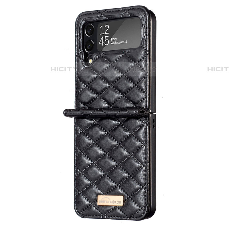 Coque Luxe Cuir et Plastique Housse Etui Mat S02 pour Samsung Galaxy Z Flip4 5G Plus