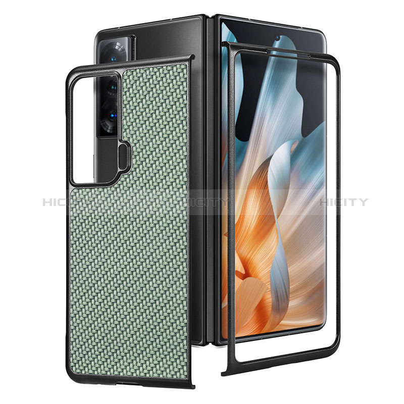 Coque Luxe Cuir et Plastique Housse Etui Mat S02D pour Huawei Honor Magic Vs 5G Vert Plus