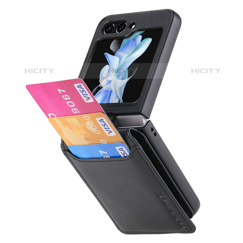 Coque Luxe Cuir et Plastique Housse Etui Mat S02D pour Samsung Galaxy Z Flip5 5G Plus