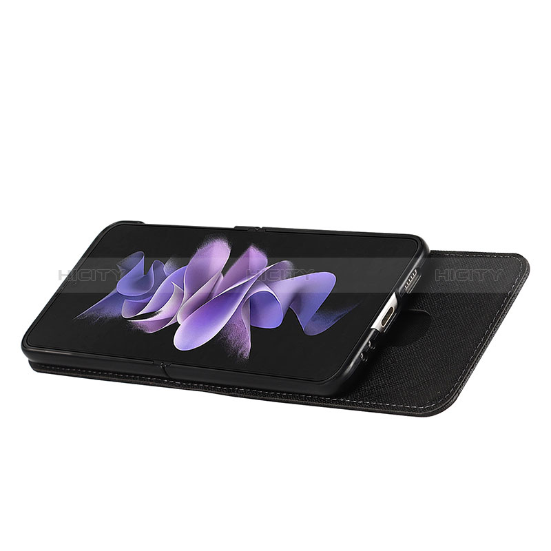 Coque Luxe Cuir et Plastique Housse Etui Mat S03 pour Samsung Galaxy Z Flip3 5G Plus