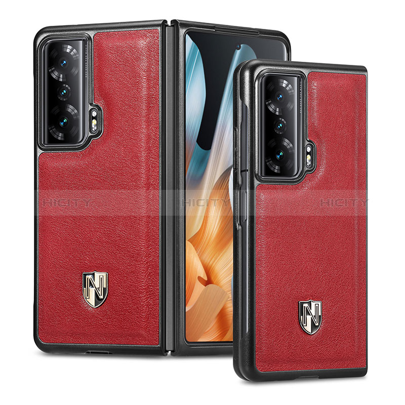 Coque Luxe Cuir et Plastique Housse Etui Mat S04D pour Huawei Honor Magic Vs 5G Rouge Plus