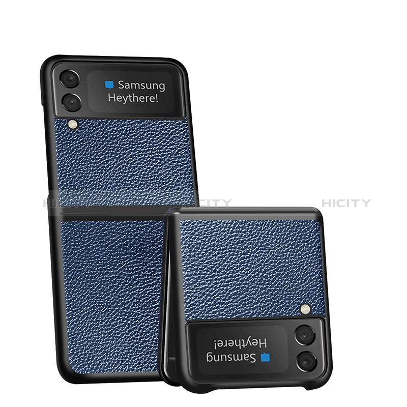 Coque Luxe Cuir et Plastique Housse Etui Mat S05 pour Samsung Galaxy Z Flip3 5G Plus