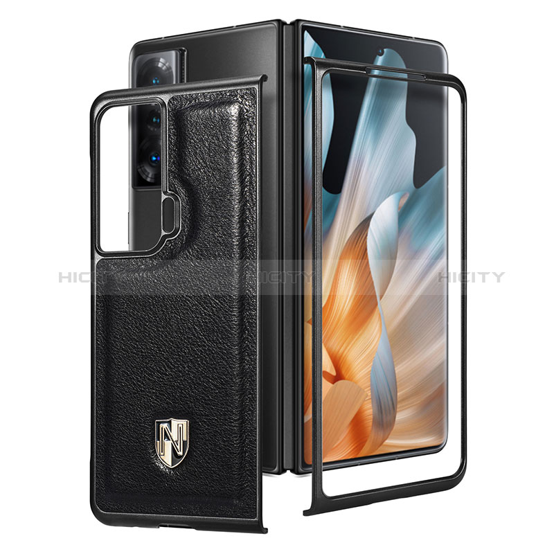 Coque Luxe Cuir et Plastique Housse Etui Mat S05D pour Huawei Honor Magic Vs 5G Noir Plus