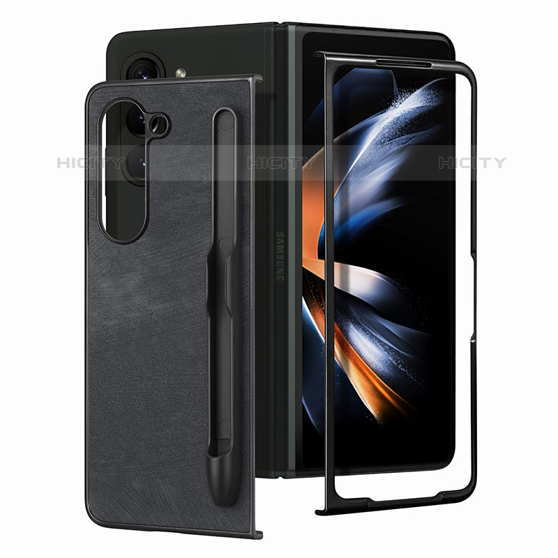 Coque Luxe Cuir et Plastique Housse Etui Mat S05D pour Samsung Galaxy Z Fold5 5G Plus