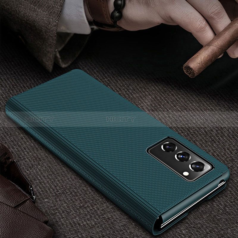 Coque Luxe Cuir et Plastique Housse Etui Mat S07 pour Samsung Galaxy Z Fold2 5G Plus