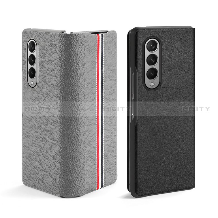 Coque Luxe Cuir et Plastique Housse Etui Mat S07 pour Samsung Galaxy Z Fold3 5G Plus