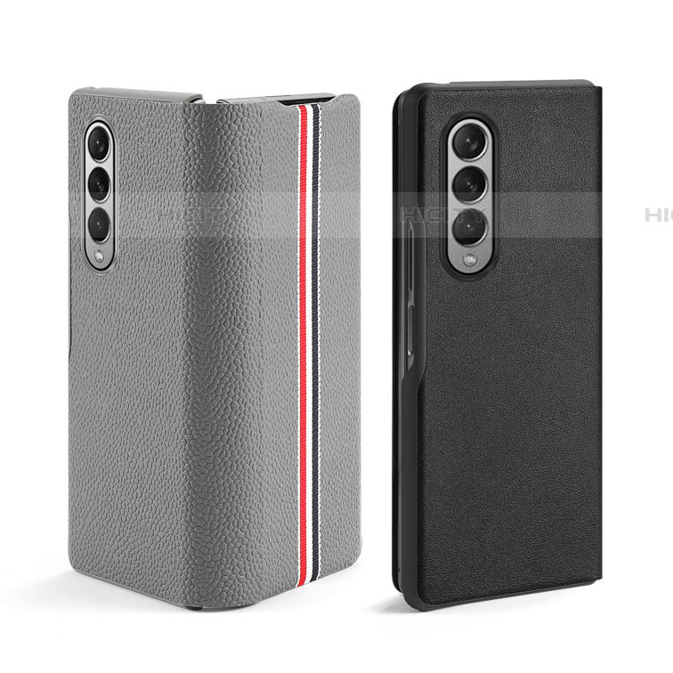 Coque Luxe Cuir et Plastique Housse Etui Mat S07 pour Samsung Galaxy Z Fold4 5G Plus