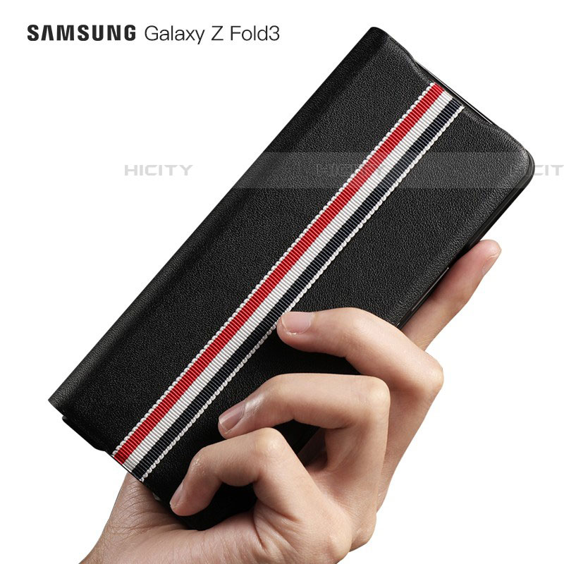 Coque Luxe Cuir et Plastique Housse Etui Mat S07 pour Samsung Galaxy Z Fold4 5G Plus