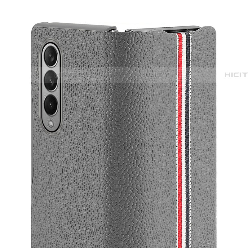 Coque Luxe Cuir et Plastique Housse Etui Mat S07 pour Samsung Galaxy Z Fold4 5G Plus