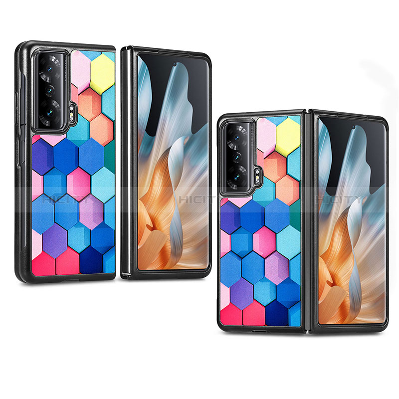 Coque Luxe Cuir et Plastique Housse Etui Mat S08D pour Huawei Honor Magic Vs Ultimate 5G Plus