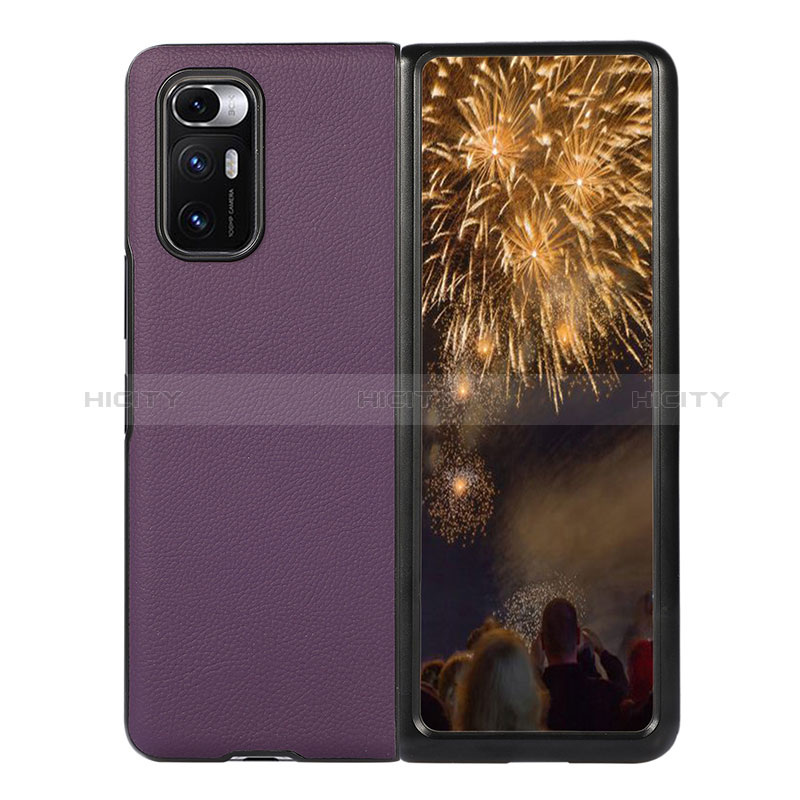 Coque Luxe Cuir et Plastique Housse Etui Mat S10 pour Xiaomi Mix Fold 5G Plus