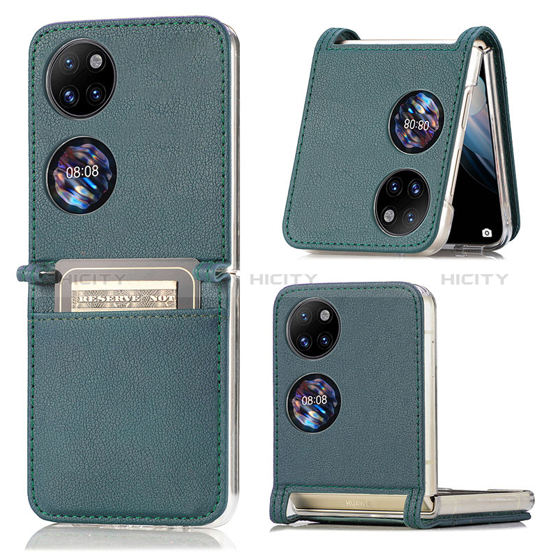 Coque Luxe Cuir et Plastique Housse Etui Mat SD1 pour Huawei P50 Pocket Plus