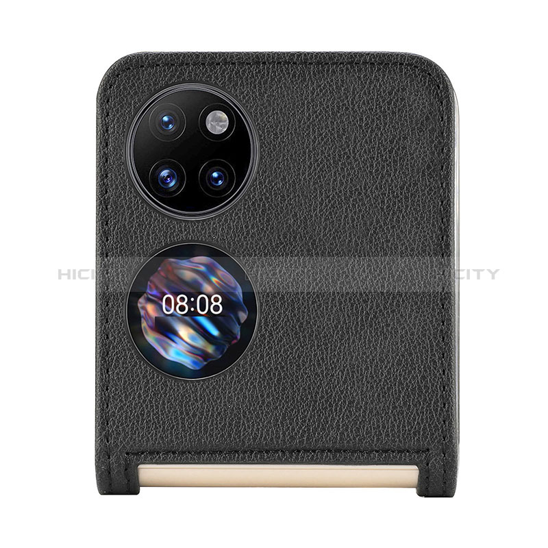 Coque Luxe Cuir et Plastique Housse Etui Mat SD1 pour Huawei P50 Pocket Plus