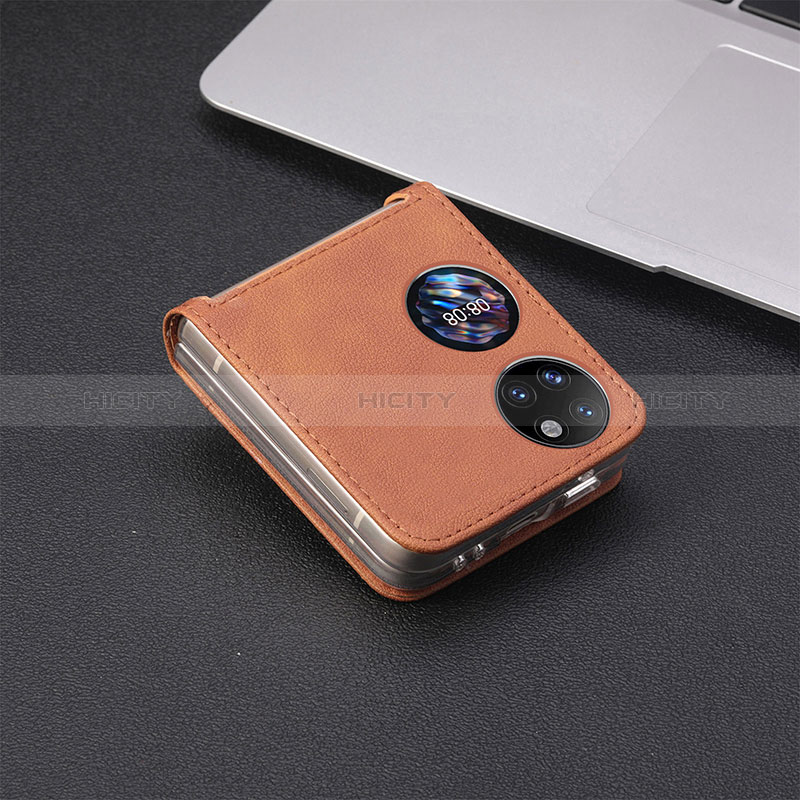 Coque Luxe Cuir et Plastique Housse Etui Mat SD2 pour Huawei P60 Pocket Plus