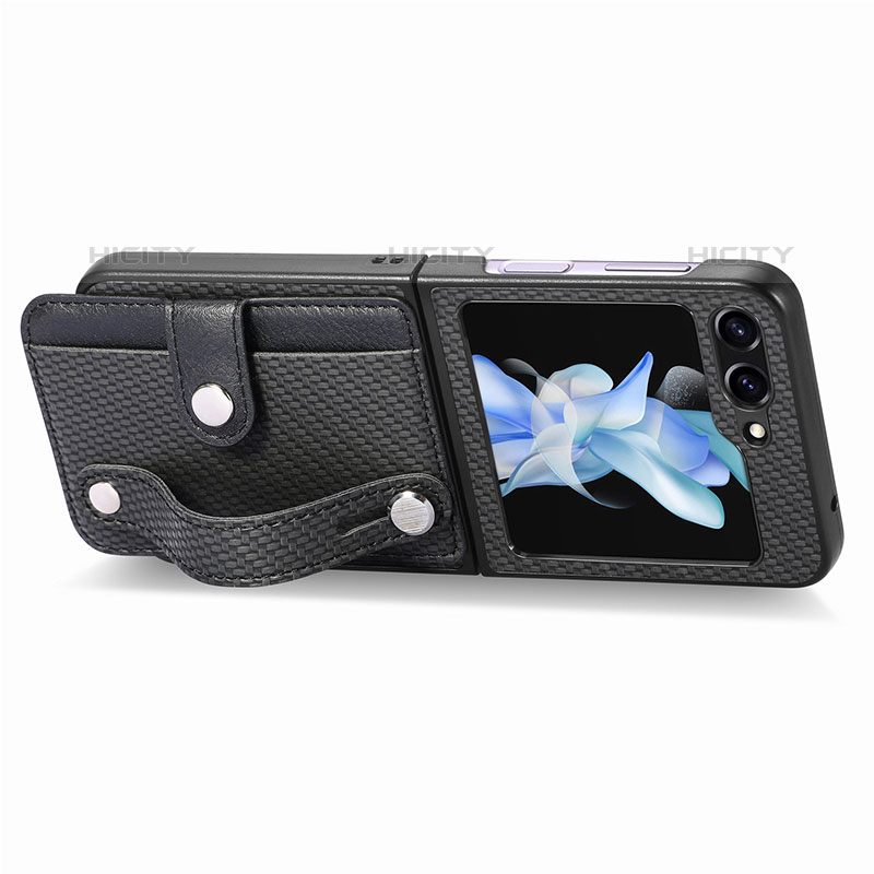 Coque Luxe Cuir et Plastique Housse Etui Mat SD2 pour Samsung Galaxy Z Flip5 5G Plus