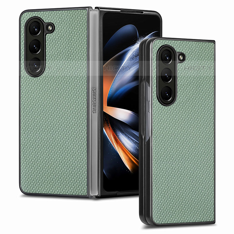 Coque Luxe Cuir et Plastique Housse Etui Mat SD2 pour Samsung Galaxy Z Fold5 5G Plus