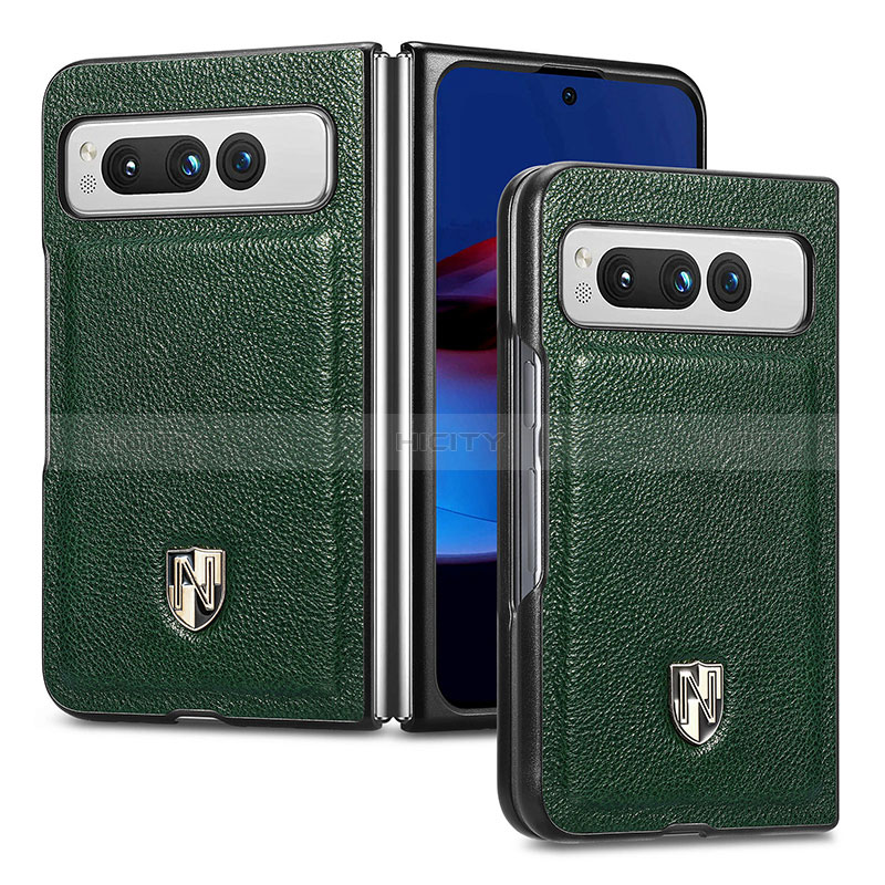 Coque Luxe Cuir et Plastique Housse Etui Mat SD3 pour Google Pixel Fold 5G Plus