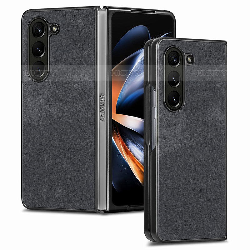 Coque Luxe Cuir et Plastique Housse Etui Mat SD3 pour Samsung Galaxy Z Fold5 5G Plus