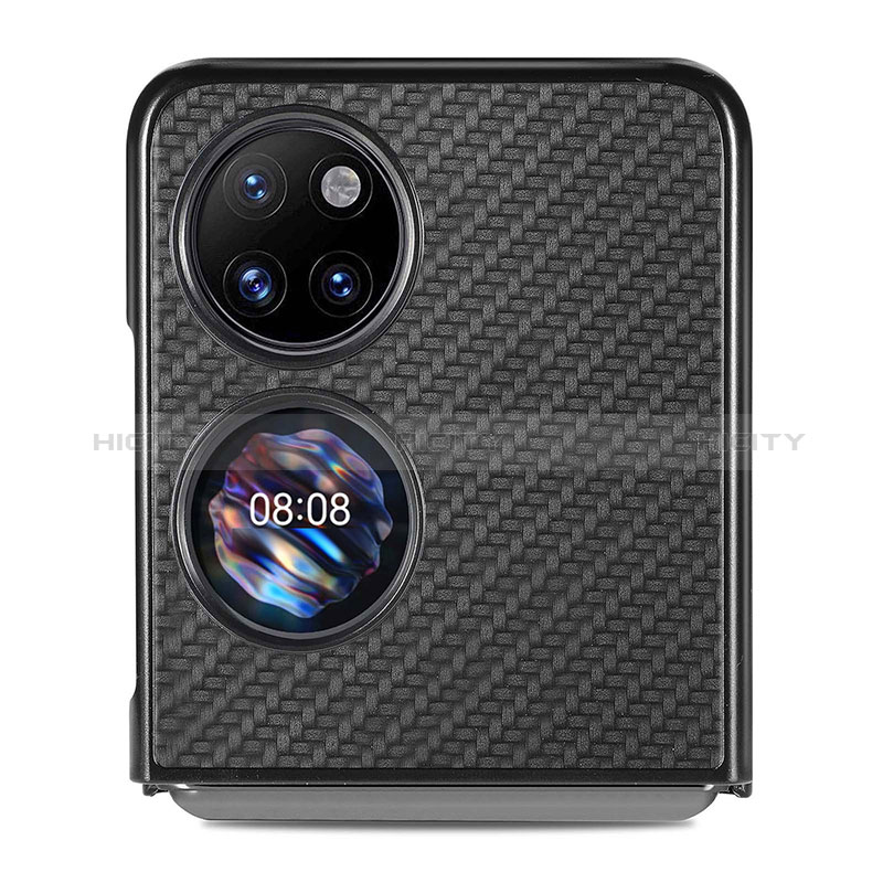 Coque Luxe Cuir et Plastique Housse Etui Mat SD5 pour Huawei P60 Pocket Plus