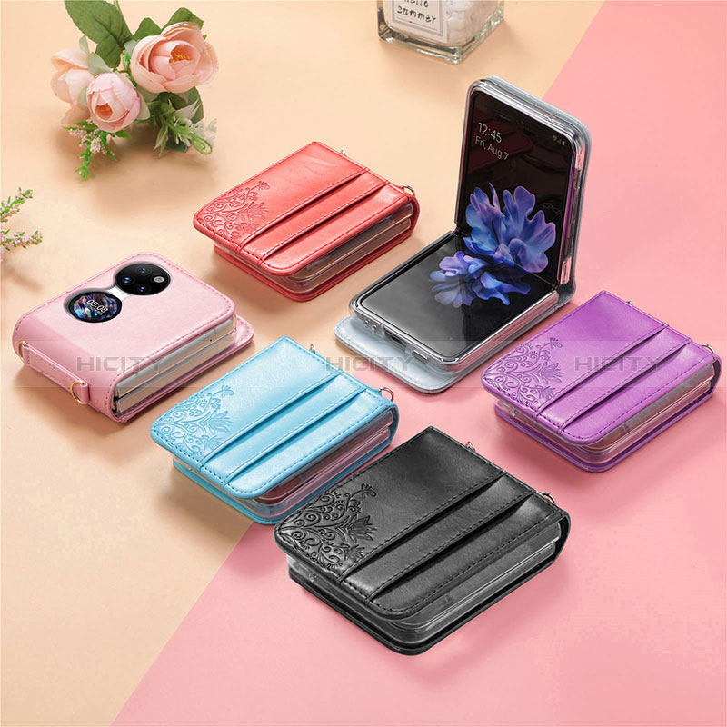 Coque Luxe Cuir et Plastique Housse Etui Mat SD7 pour Huawei Pocket S Plus