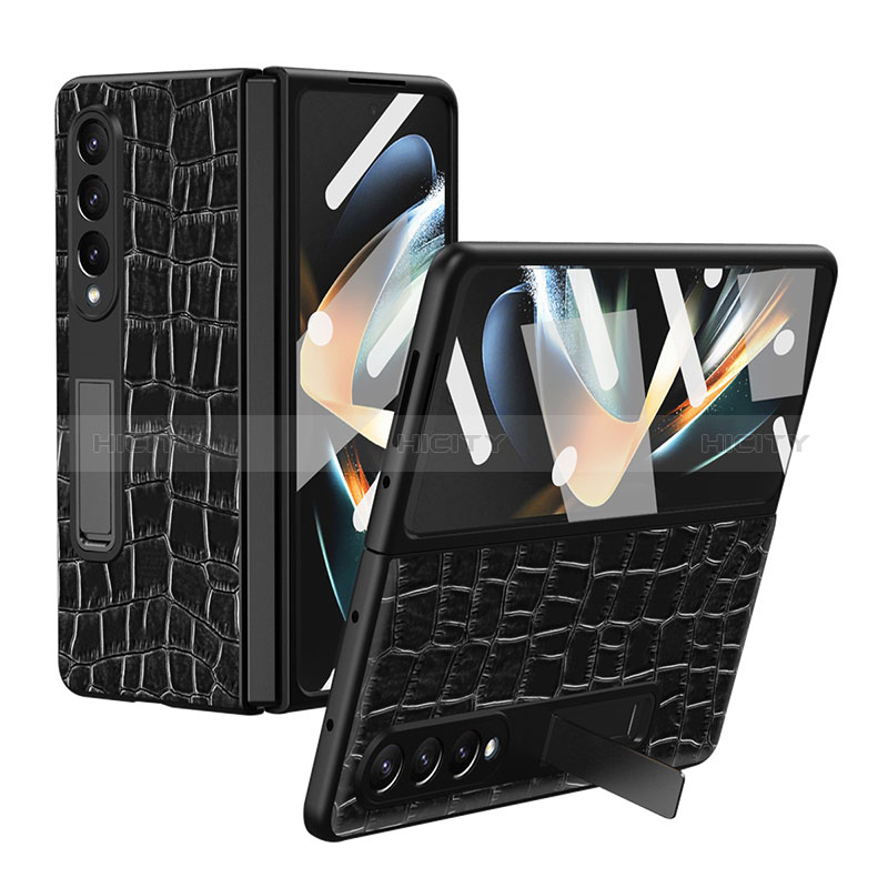 Coque Luxe Cuir et Plastique Housse Etui Mat T01 pour Samsung Galaxy Z Fold3 5G Mixte Plus