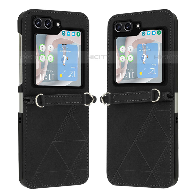 Coque Luxe Cuir et Plastique Housse Etui Mat YB4 pour Samsung Galaxy Z Flip5 5G Plus