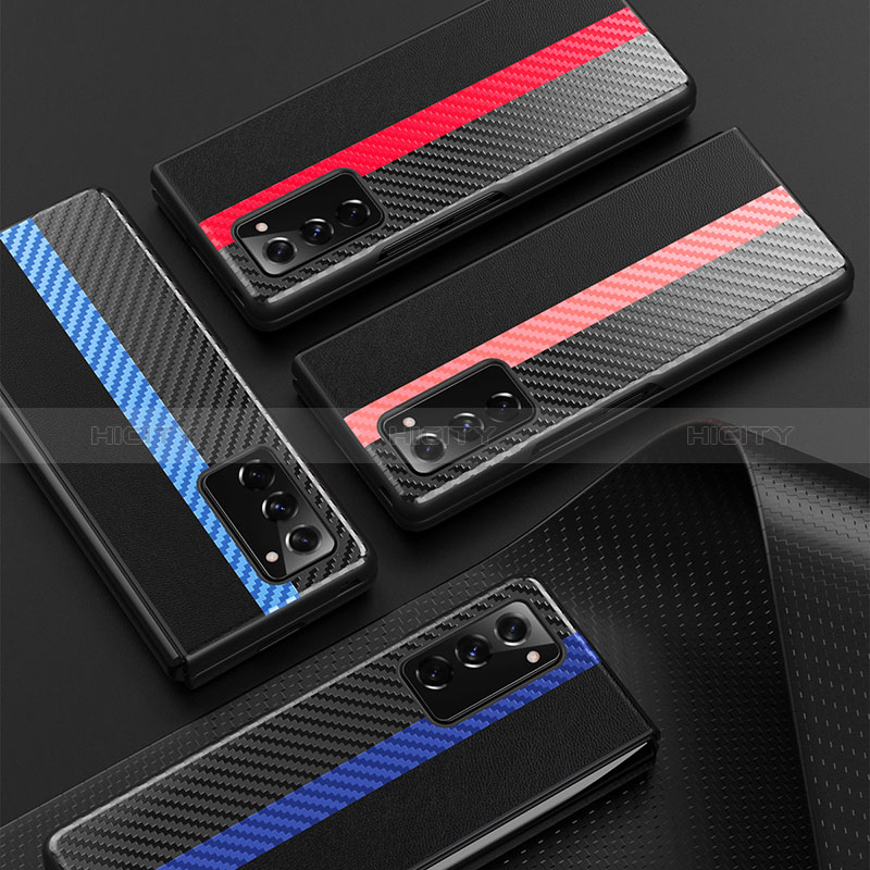 Coque Luxe Cuir et Plastique Housse Etui Mat Z01 pour Samsung Galaxy Z Fold2 5G Plus