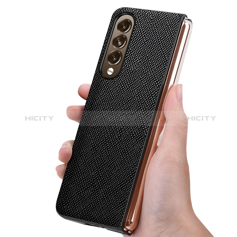 Coque Luxe Cuir et Plastique Housse Etui Mat Z01 pour Samsung Galaxy Z Fold3 5G Plus