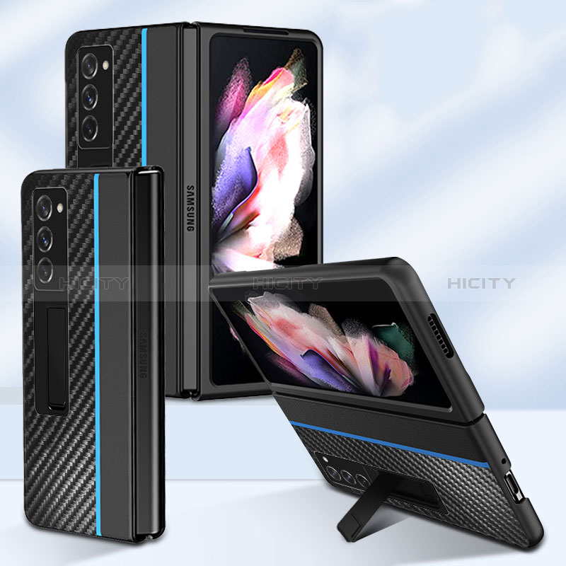 Coque Luxe Cuir et Plastique Housse Etui Mat Z02 pour Samsung Galaxy Z Fold2 5G Plus