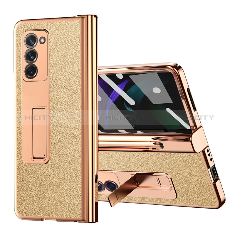 Coque Luxe Cuir et Plastique Housse Etui Mat Z04 pour Samsung Galaxy Z Fold2 5G Plus