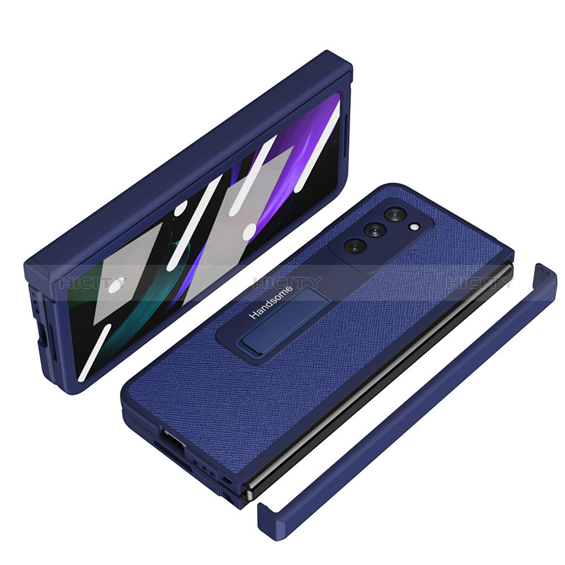 Coque Luxe Cuir et Plastique Housse Etui Mat Z07 pour Samsung Galaxy Z Fold2 5G Plus