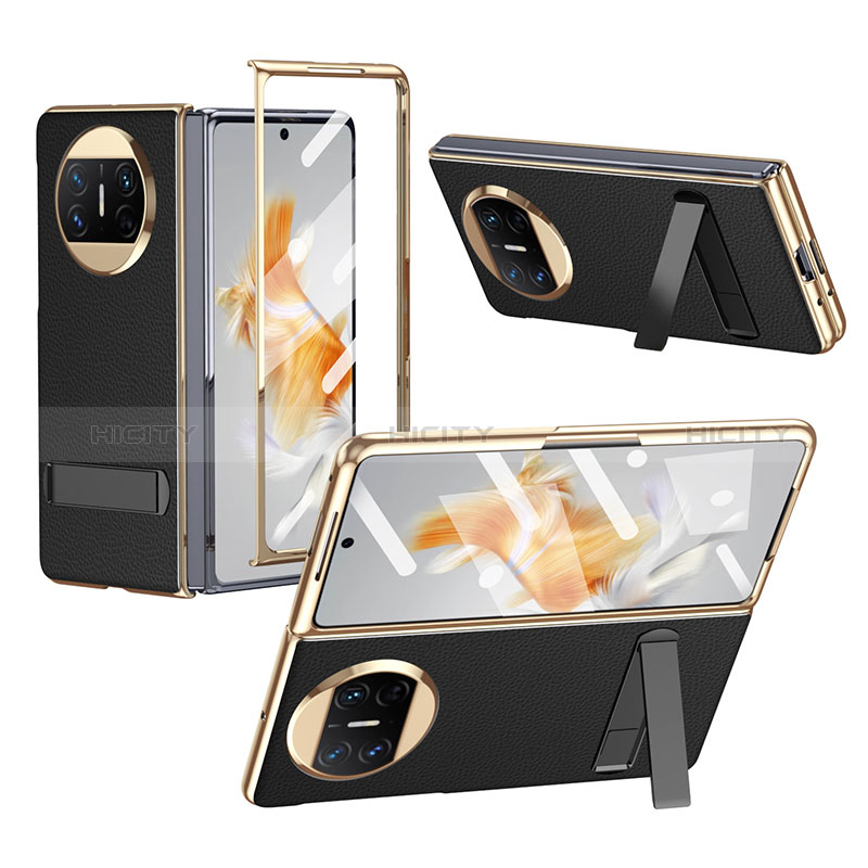 Coque Luxe Cuir et Plastique Housse Etui Mat ZL1 pour Huawei Mate X3 Plus