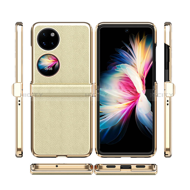 Coque Luxe Cuir et Plastique Housse Etui Mat ZL1 pour Huawei P50 Pocket Plus