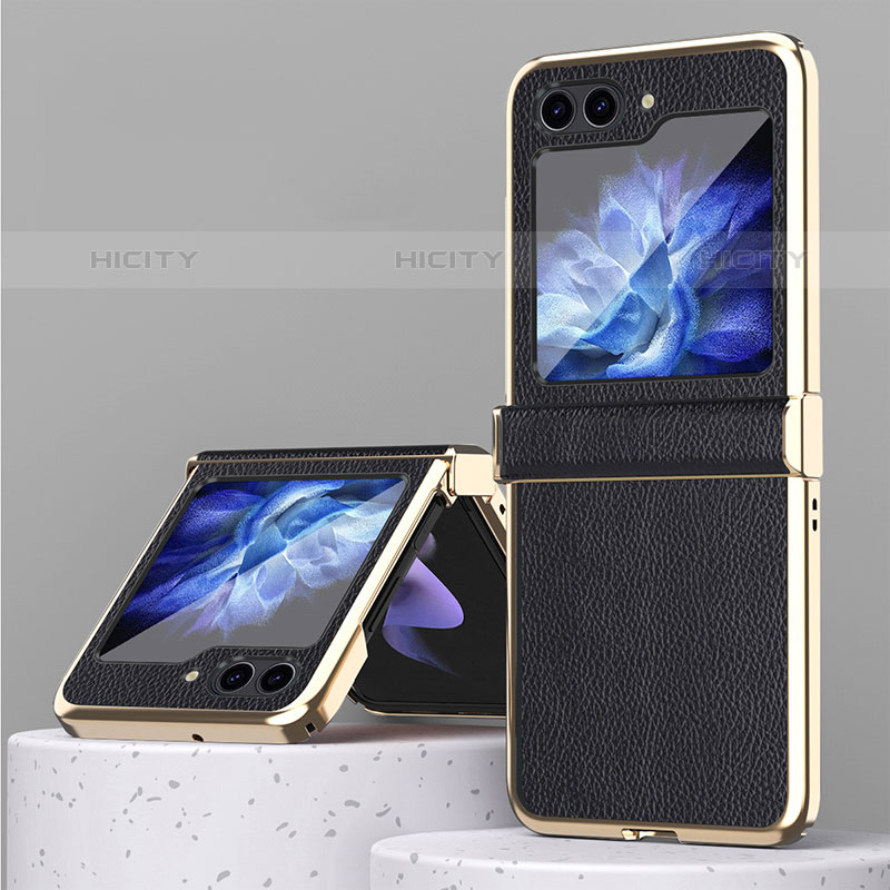 Coque Luxe Cuir et Plastique Housse Etui Mat ZL1 pour Samsung Galaxy Z Flip5 5G Plus